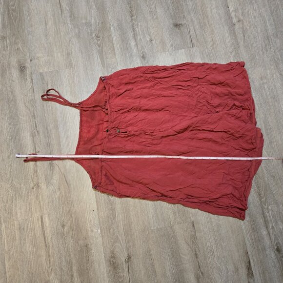 American Eagle Salmon Blue Embroidered Sleeveless Tunic Top Dress Women's Small - Picture 10 of 11